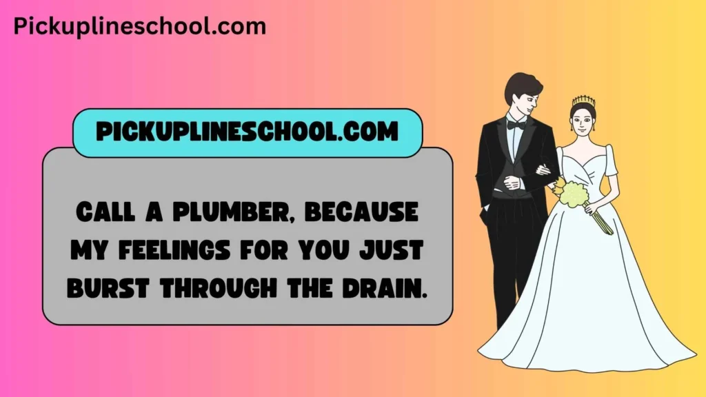 Funny clogged pick up lines