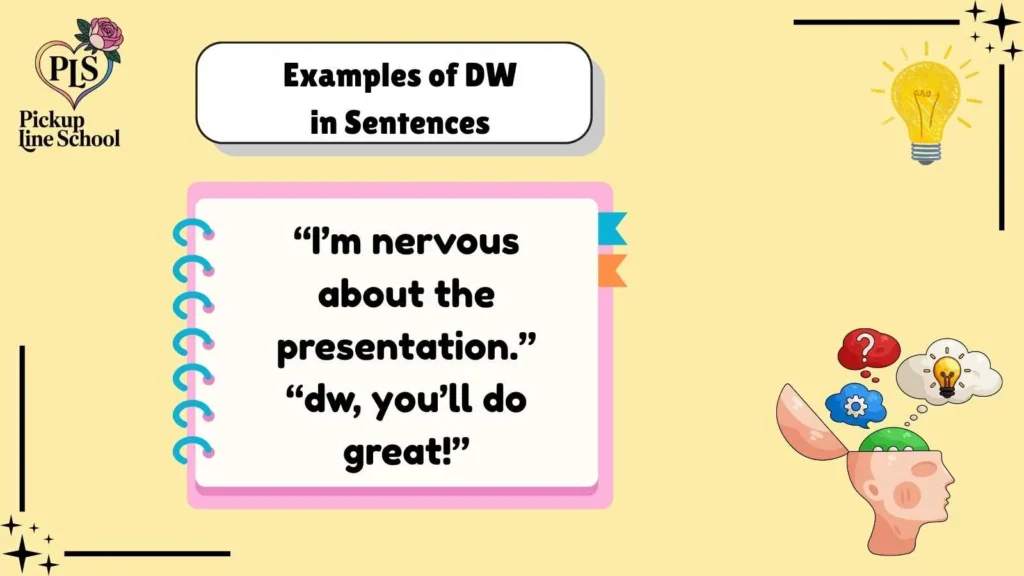 Examples of DW in Sentences