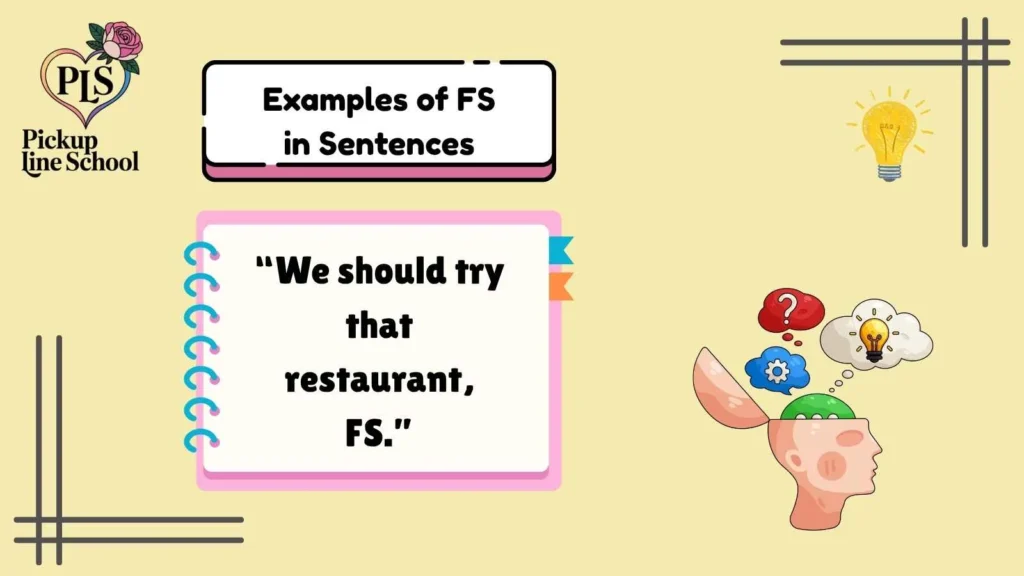Examples of FS in Sentences