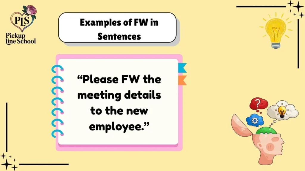 Examples of FW in Sentences