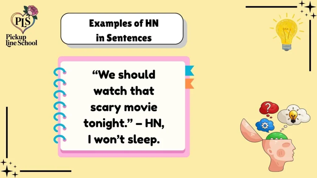 Examples of HN in Sentences