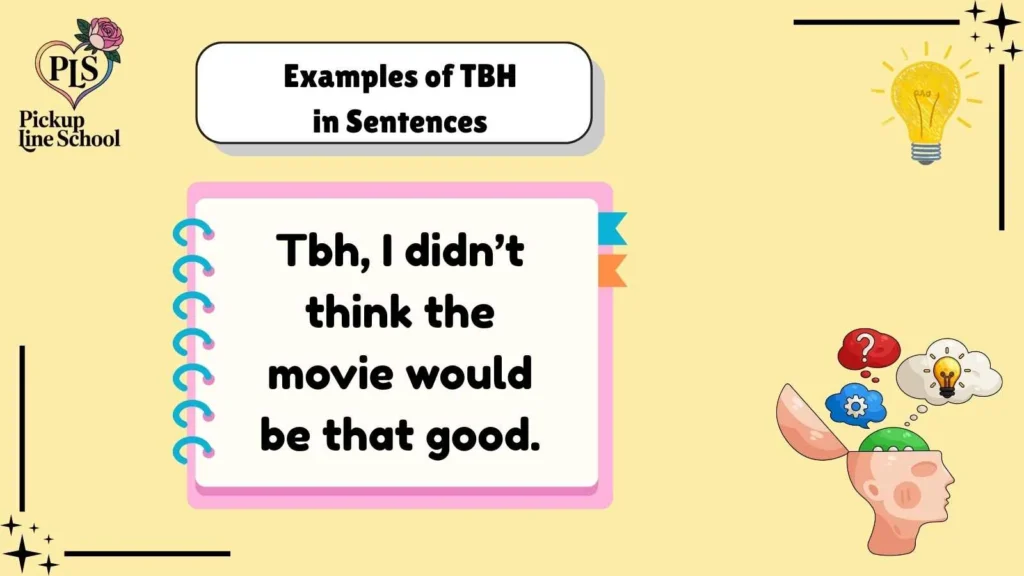 Examples of TBH in Sentences