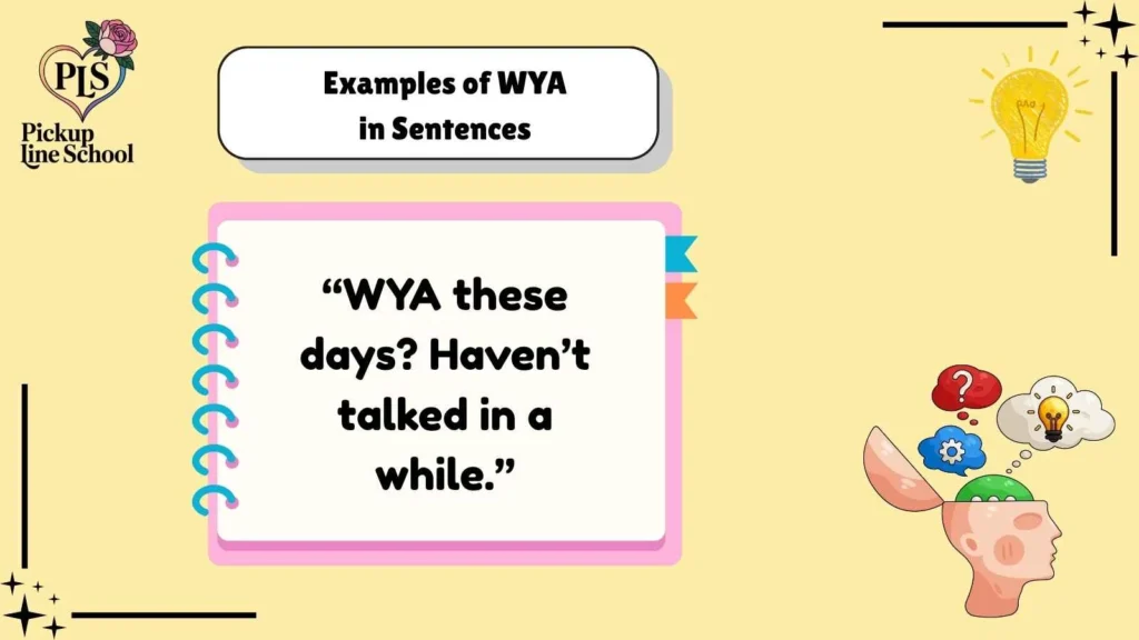 Examples of WYA in Sentences