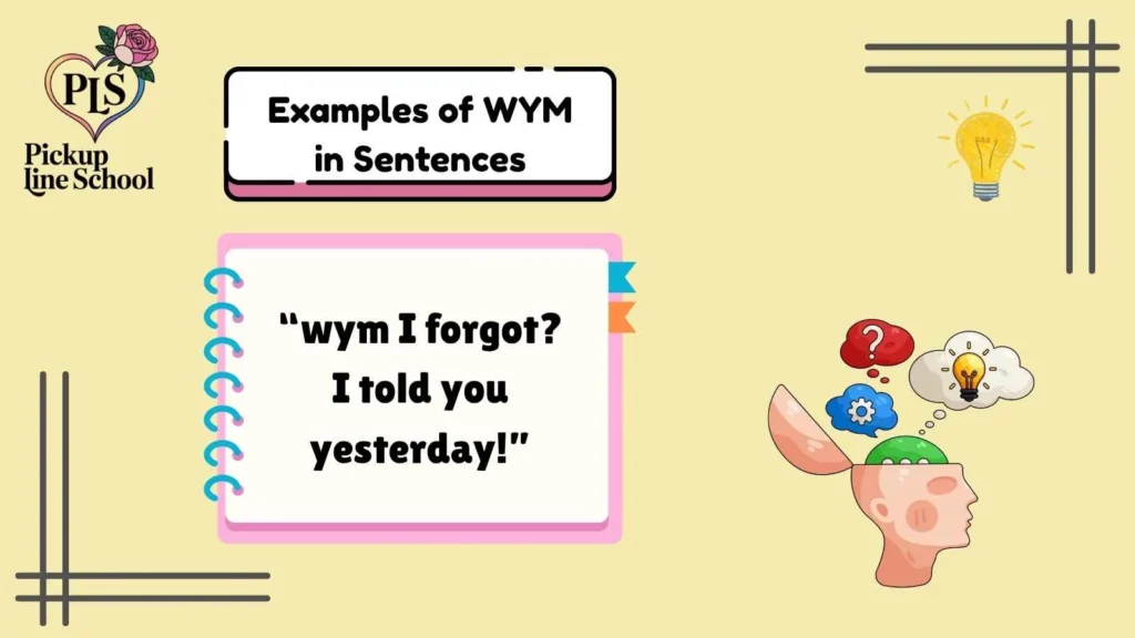 Examples of WYM in Sentences