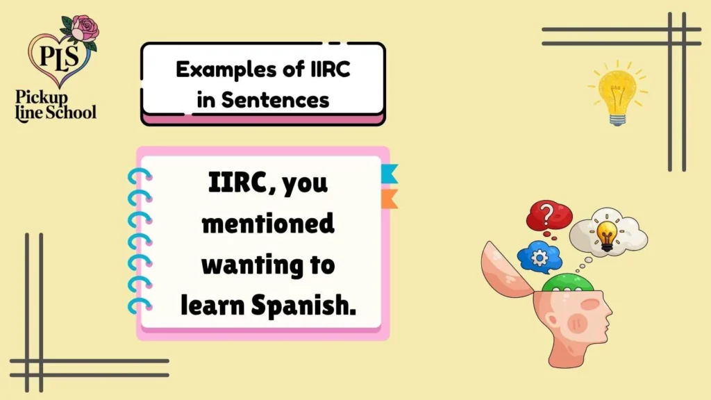 Examples of IIRC in Sentences