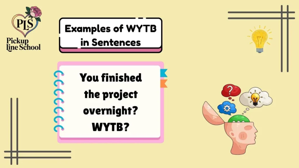 Examples of WYTB in Sentences