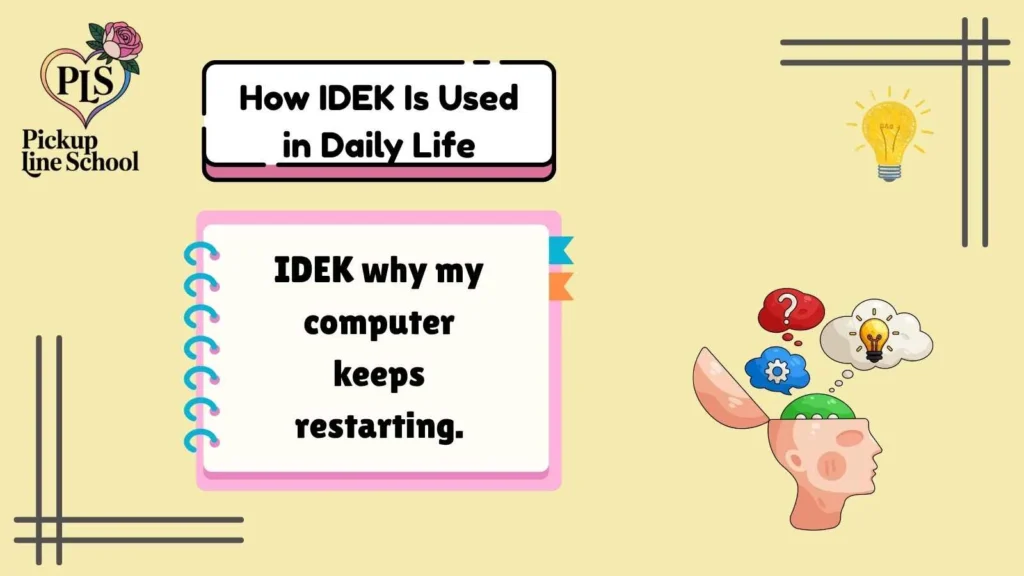 How IDEK Is Used in Daily Life